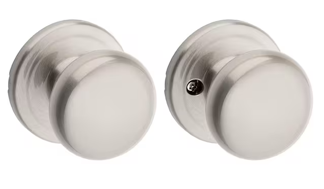 Kwikset Juno Satin Nickel Passage Hall/Closet Door Knob with Microban Antimicrobial Technology