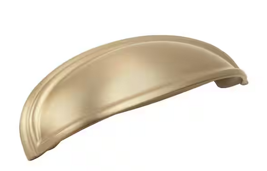 Amerock Ashby 3 in. or 4 in. (76mm or 102mm) Traditional Golden Champagne Cabinet Cup Pull