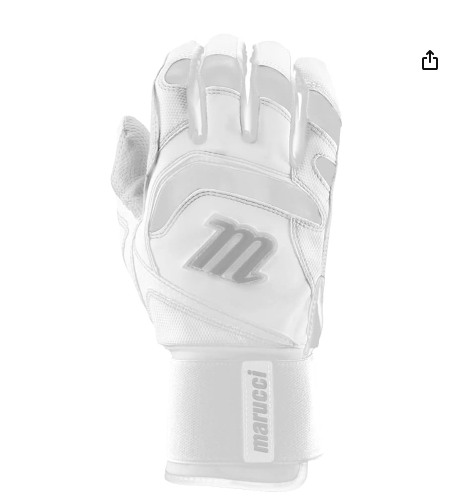 2021 Signature Batting Glove Full WRAP White Adult Medium