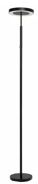 Hampton Bay 71.65 in. Black LED Floor Lamp