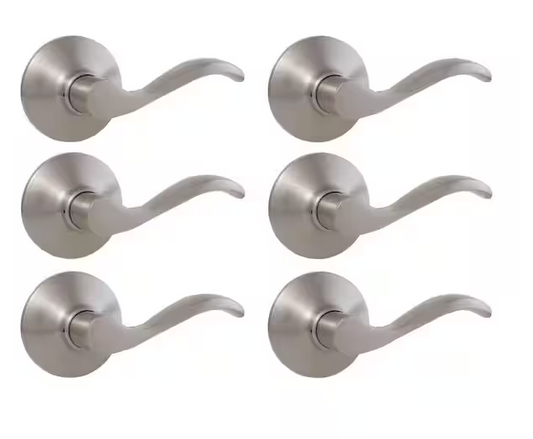 Defiant Naples Satin Nickel Hall and Closet Door Handle Contractor Pack