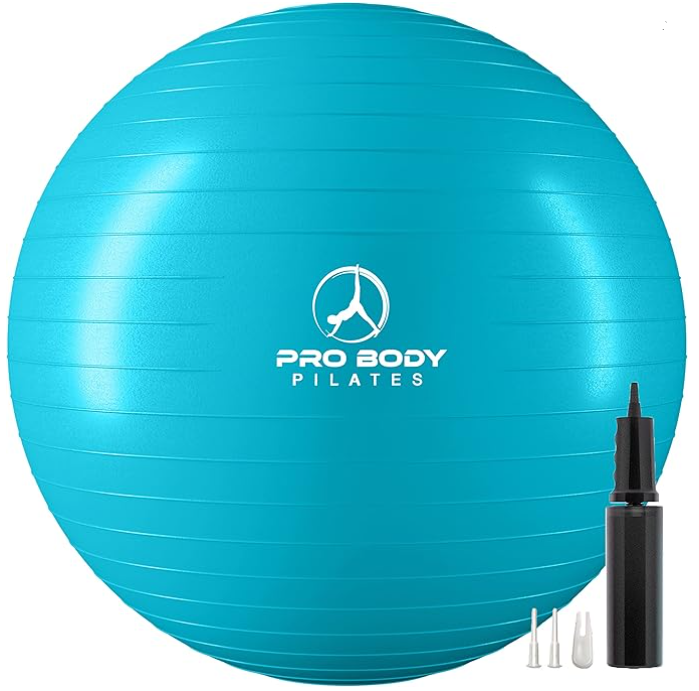ProBody Pilates Yoga Ball - Fresh Colors Exercise Ball for Stability (Sky, 65 cm)