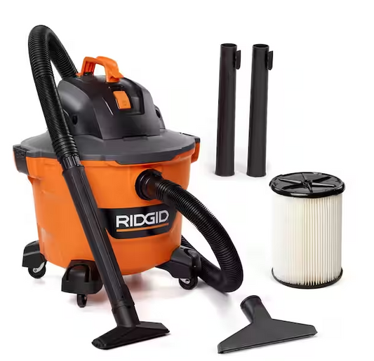 RIDGID 9 Gallon 4.25 Peak HP NXT Shop Vac Wet Dry Vacuum with General Debris Filter, Locking Hose and Accessory Attachments