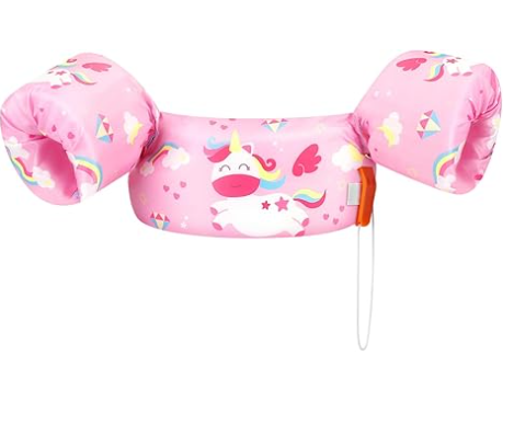 HeySplash Kids Swimming Vest, Toddler Floaties Fit 20-50 Lbs, 2-6 Years Girl,Pink Unicorn