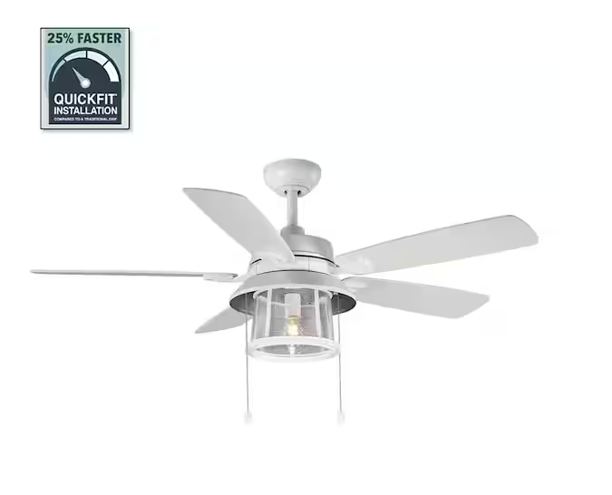 HDC Shanahan 52 in. Indoor/Outdoor LED Bronze Ceiling Fan with Light Kit, Downrod and Reversible Blades