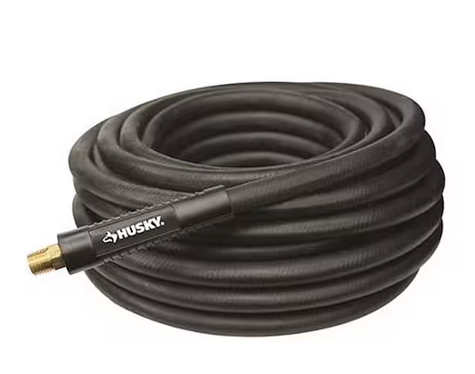 Husky 3/8 in. x 100 ft. Heavy-Duty Rubber Air Hose