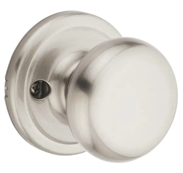 Kwikset Juno Satin Nickel Half-Dummy Door Knob with Microban Antimicrobial Technology