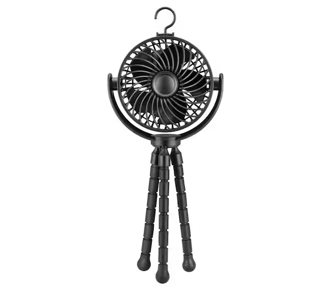 4 in. Personal Octopus Clip on Fan in Black