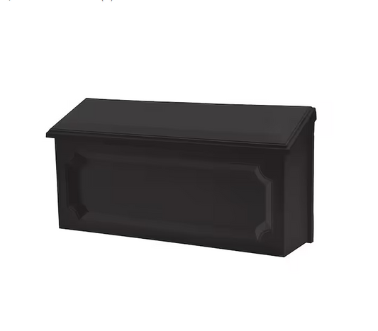 Windsor Black, Small, Plastic, Wall Mount Mailbox
