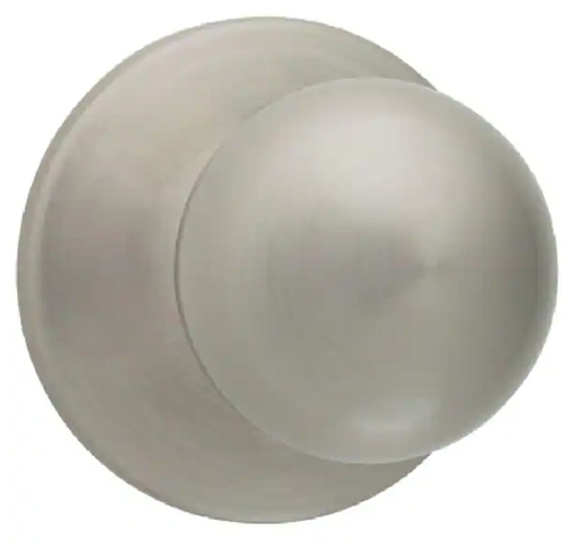 Kwikset Polo Satin Nickel Hall/Closet Door Knob Featuring Microban Antimicrobial Technology