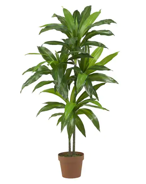 Nearly Natural Real Touch 48 in. Artificial H Green Dracaena Silk Plant