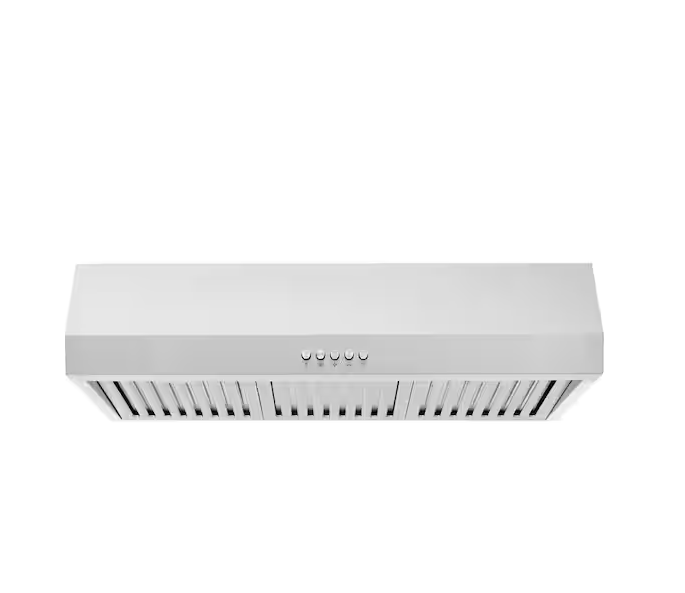 Vissani Sarela 30 in. W x 7 in. H 500CFM Convertible Under Cabinet Range Hood in Stainless Steel with LED Lights and Filter