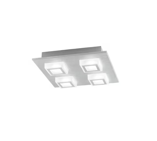 Garfield 11 in. W x 2.42 in. H Integrated LED Brushed Aluminum Square Track Flush Mount Ceiling Light