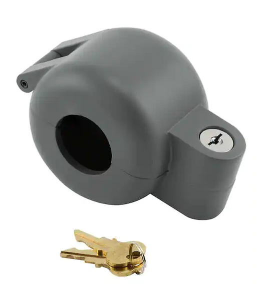 Prime-Line Door Knob Lock-Out Device, Diecast Construction, Gray Painted Color, Keyed Alike