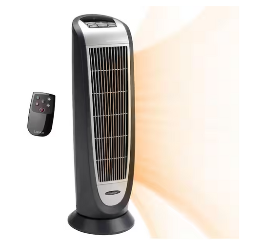 Lasko Tower 23 in. 1500-Watt Electric Ceramic Oscillating Space Heater with Digital Display and Remote Control