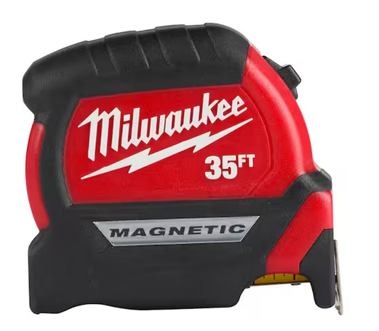 Milwaukee 35 ft. x 1-1/16 in. Compact Magnetic Tape Measure with 15 ft. Reach