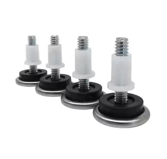 Everbilt 1-1/16 in. Round Threaded Stem Leveling Furniture Glides for Floor Protection (4-Pack)