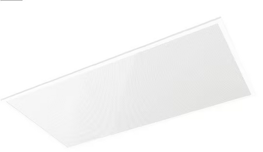 CE 2 ft. x 4 ft. White Integrated LED Flat Panel Troffer Light Fixture at 8000 Lumens, 4000K Bright White (2-Pack)