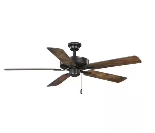 Progress Lighting AirPro Builder Fan 52 in. Indoor Antique Bronze Transitional Ceiling Fan