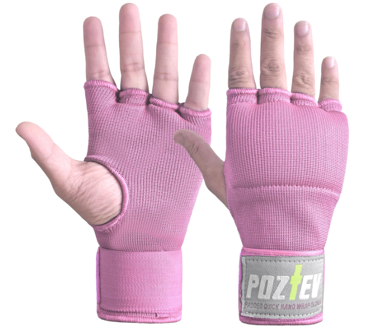 Women - Boxing Quick Wraps Inner Gloves Kickboxing Handwraps, S/M, Pink