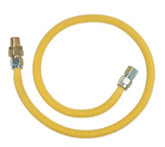 BrassCraft 1/2 in. MIP x 1/2 in. FIP x 48 in. Gas Connector (1/2 in. OD) w/Safety+Plus2 Thermal Excess Flow Valve (106,000 BTU)