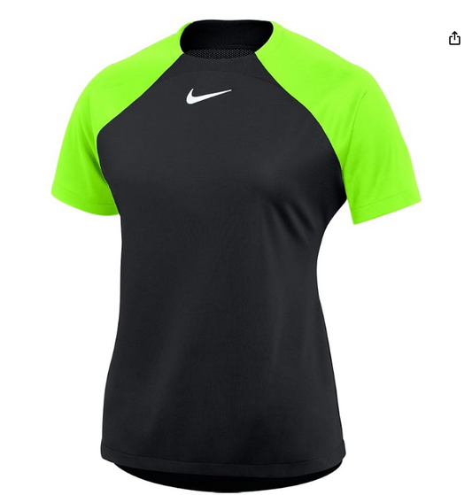 Womens Dri-Fit Academy Pro Short Sleeve Top Black/Volt Small