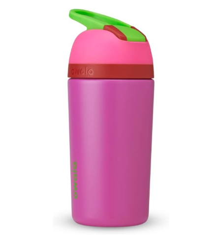 Owala Kids Stainless-Steel Water Bottle/Straw/Locking Lid 14oz