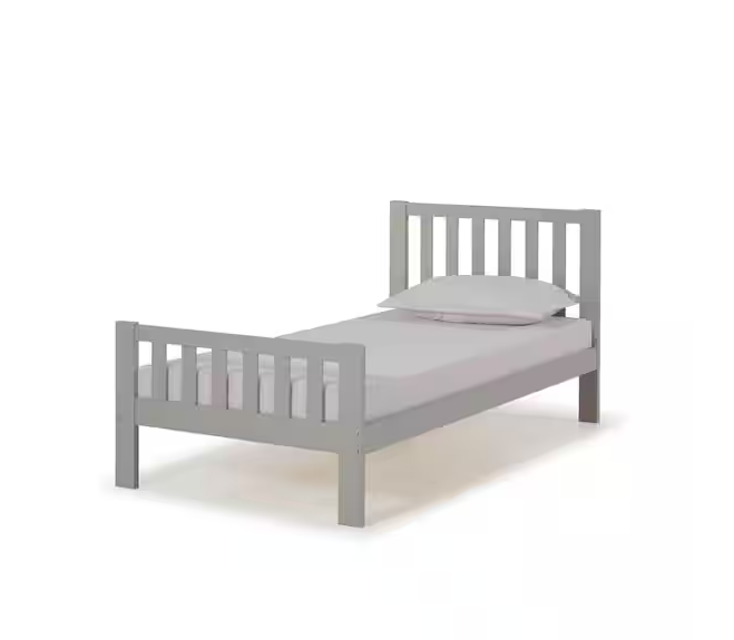 Alaterre Furniture Aurora Dove Gray Twin Bed