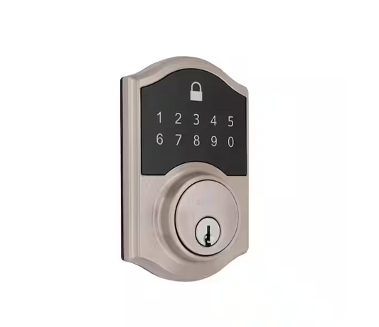 Castle Satin Nickel Compact Touch Electronic Single Cylinder Deadbolt