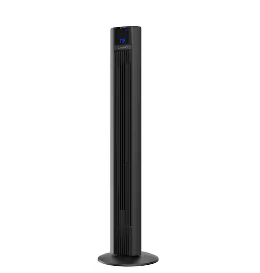 Lasko Xtra Air 48 in. 4-Speed Tower Fan in Black with Digital Display, Auto Mode, Timer and Remote Control