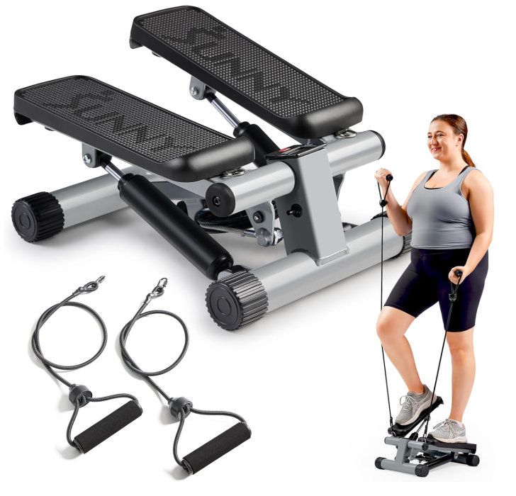 Sunny Health & Fitness Mini Stepper for Exercise at Home, Stair Step Workout Machine (No Bands)