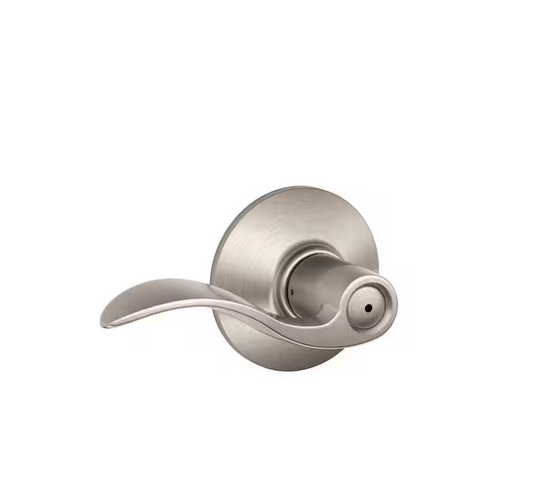 Schlage Accent Satin Nickel Privacy Bed/Bath Door Handle