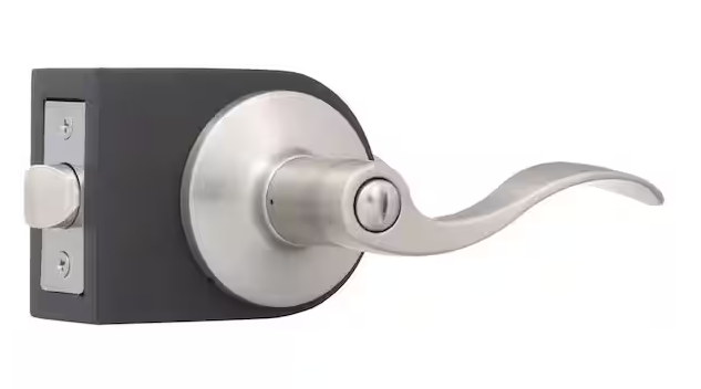 TOLEDO Satin Nickel Privacy Bed/Bath Door Handle Set