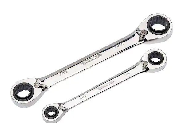 Husky SAE Quad Drive Ratcheting Wrench Set (2-Piece)