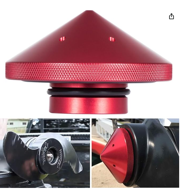 Eliminator Trolling Motor Prop Nut Billet Aluminum Custom Fit For MinnKota 80, 101 and 112 lb Models (GFEL-MK-BK-DP).