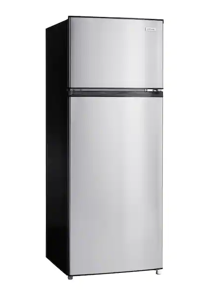 Vissani 7.1 cu. ft. Top Freezer Refrigerator in Stainless Steel Look