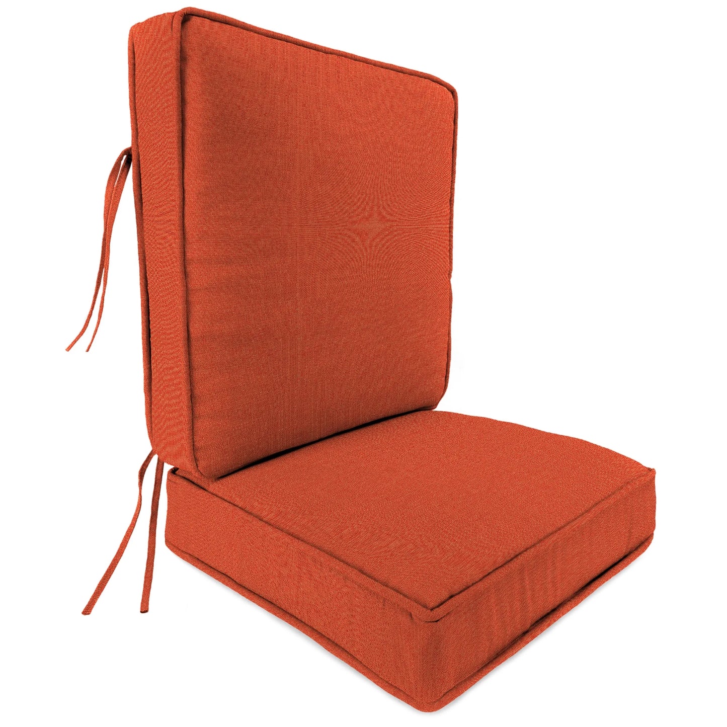 Sorra Home 25 x 25 Deep Seating Indoor/Outdoor Cushion Chair Set in Sunbrella Canvas Persimmon