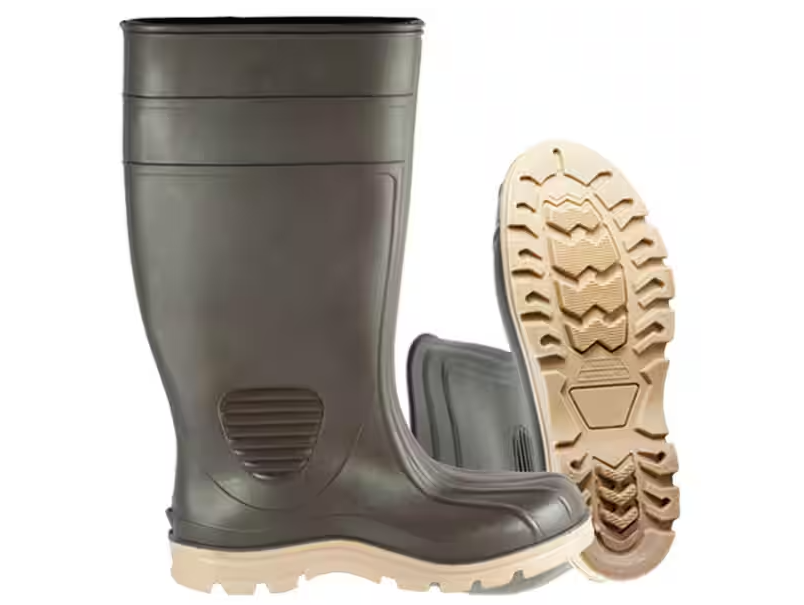 Men's Size 9 Brown Barnyard PVC Boot