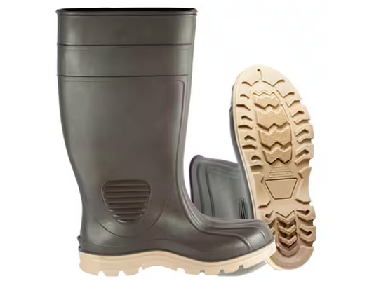 Men's Size 9 Brown Barnyard PVC Boot