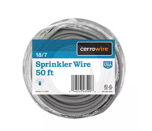 50 ft. 18/7 Black Solid Copper Sprinkler Wire