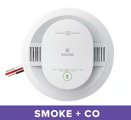 Battery and Hardwired Smoke and Carbon Monoxide Detector, Interconnectable and LED Warning Lights 21031544