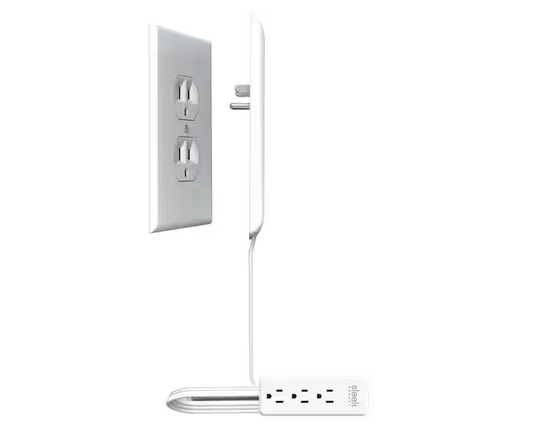 3 ft. 3-Outlet Cord and Plug Concealer with Cord Management Kit