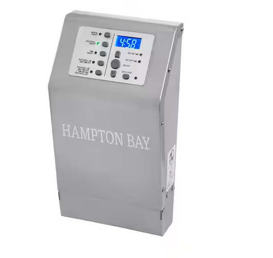 Low Voltage 200-Watt Stainless Steel Landscape Lighting Transformer with Dusk to Dawn Sensor