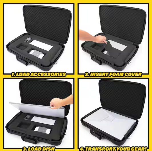Custom Travel Case Compatible with STARLINK Standard Kit-Black