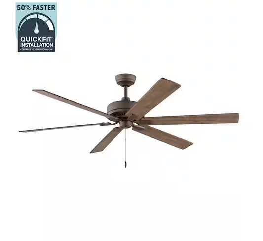 Dalton 60 in. Indoor/Covered Outdoor DC Motor Flat Bronze Ceiling Fan