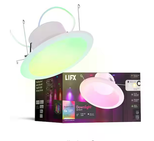 6 in. SuperColor Adjustable Smart Retrofit Deep Baffle Recessed Light Trim Kit Downlight