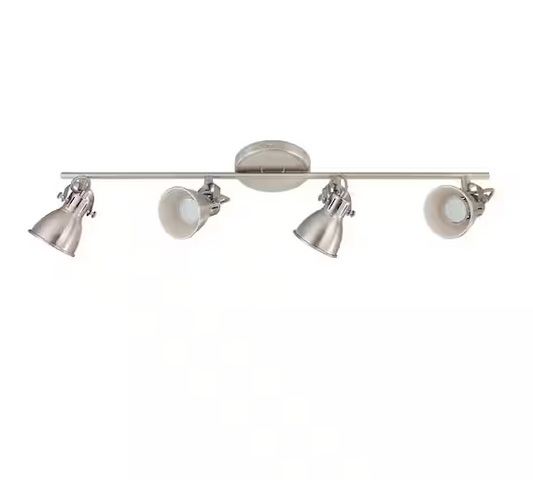 Seras-3 2.5 ft. 4-Light Matte Nickel Fixed Track Lighting Kit