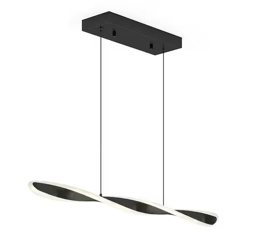 Finley Linear 30-Watt Integrated LED Black Pendant