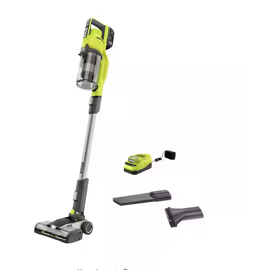 ONE+ 18V Cordless Stick Vacuum Cleaner Kit with 4.0 Ah Battery and Charger