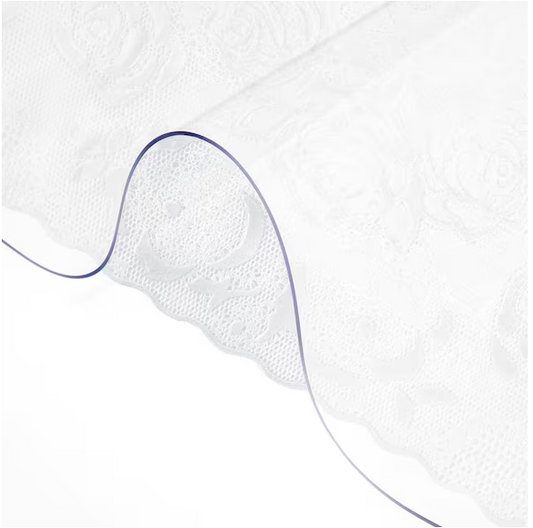 42 in. x 78 in. 1.5 mm Thick, Clear Plastic Table Cover Table Protector Rectangle Desk Mat Waterproof and Easy Cleaning